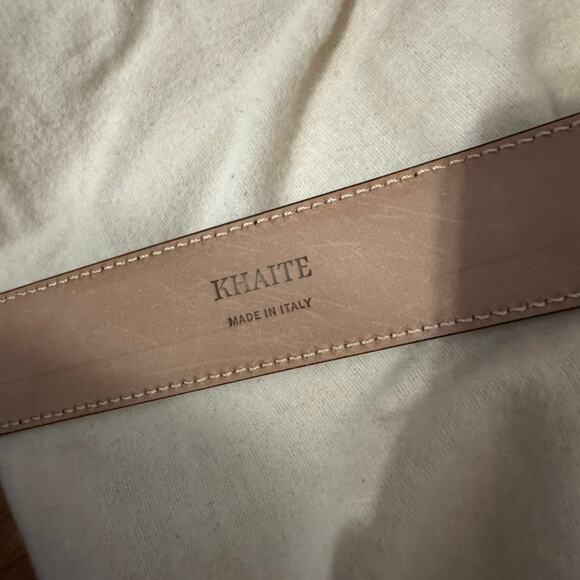 Khaite Julius Medium Patent Leather Belt Black Gold Size 75 main image 6